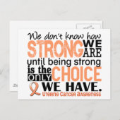 我々がどれほど強いか子宮癌 ポストカード (正面/裏面)