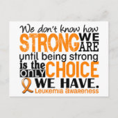 我々がどれほど強いか白血病 ポストカード (正面)