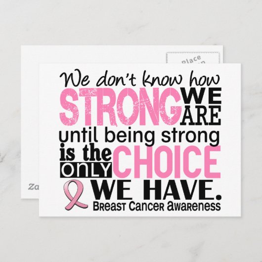 我々がどれほど強い乳がん ポストカード (正面/裏面)