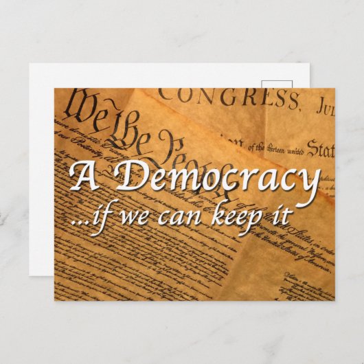 我々がもしできる主保主義 ポストカード (正面/裏面)