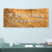 我々がもしできる主保主義 横断幕 (トレードショー)