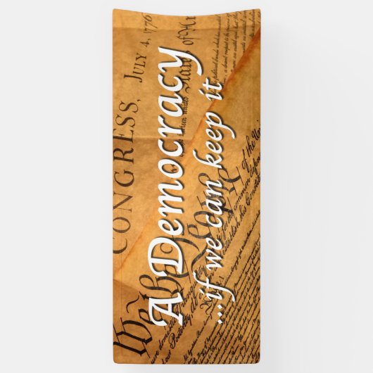 我々がもしできる主保主義 横断幕 (縦)