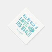 我々がカジュアル必要としているのは愛ビーチ結婚式 スタンダードカクテルナプキン (角)