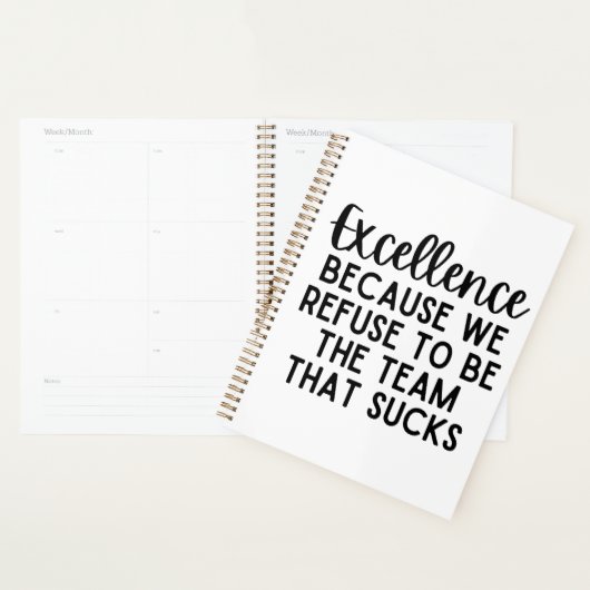 我々がチームになることを拒否するため優秀 プランナー手帳 (ディスプレー)