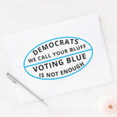 我々がツアーのブラフと呼ぶ民主党 楕円形シール (封筒)