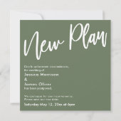 我々がハグできる場合オリーブグリーン延期結婚のカード 招待状 (裏面)