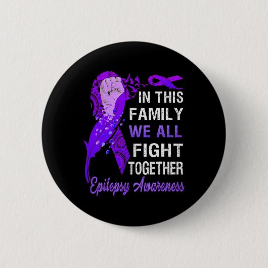 我々が一緒に戦うこの家族のてんかん認識度 缶バッジ (正面)