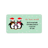 我々が住所を移したペンギン家 ラベル (正面)