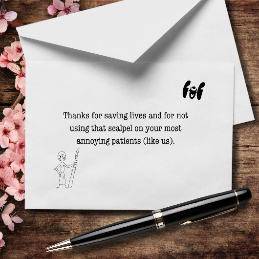 我々が信頼する唯一の鋭い物体を持つ人 サンキューカード