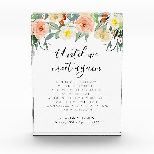 我々が再び会うまで桃フローラ記念詩 フォトブロック (正面)