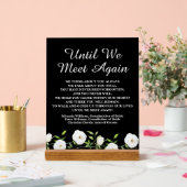 我々が再び白いフローラの記念碑に会うま結婚で アクリルサイン (ウェディング)