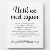 我々が再び記念モダン碑に結婚会うまで フォトプラーク (正面)