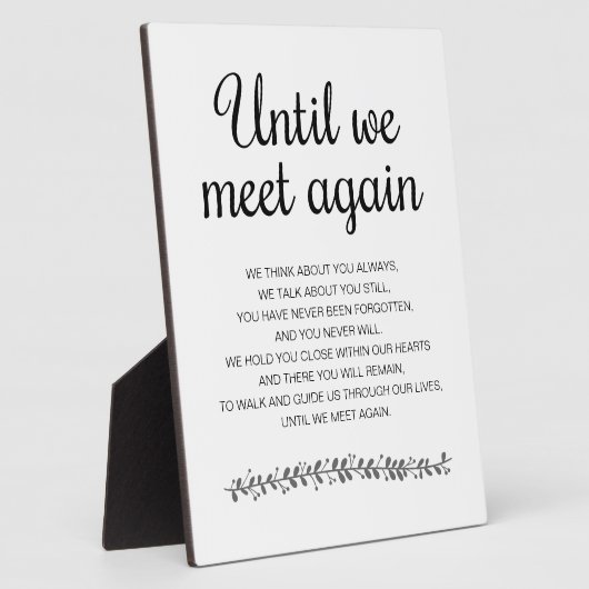 我々が再び記念モダン碑に結婚会うまで フォトプラーク (側面)