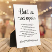 我々が再び記念モダン碑に結婚会うまで フォトプラーク