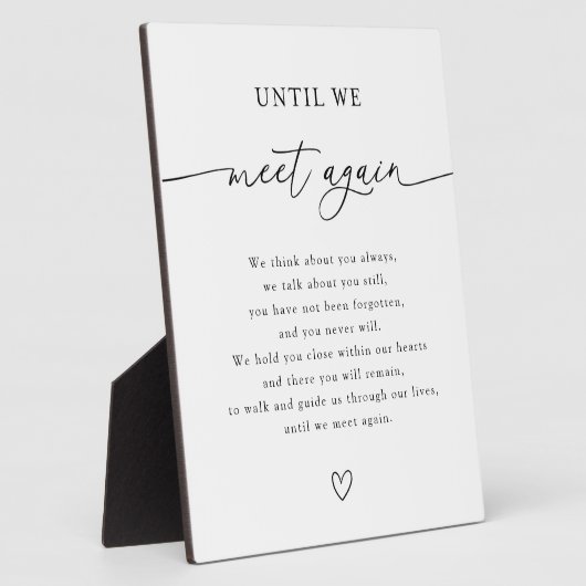 我々が再び記憶表結婚に会うまで フォトプラーク (側面)