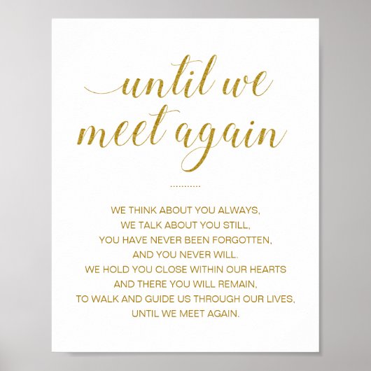 我々が再び金ゴールド結婚の記念碑に会うまで ポスター (正面)