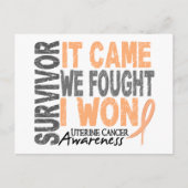 我々が勝ち取った来子宮がん生存者 ポストカード (正面)