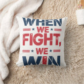 我々が勝つとYESで戦う時、彼女は装飾用クッションできる クッション (ブランケット)