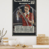 我々が勝つより早く働く女性が増える[1943] ポスター (キッチン)