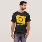 我々が存在するインターセックス国旗 Tシャツ (正面フル)