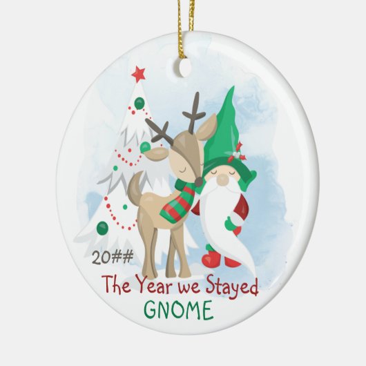 我々が家に滞在した年の格言クリスマス セラミックオーナメント (左)