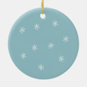 我々が家に滞在した年サンタおもしろいトナカイ セラミックオーナメント (裏面)