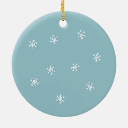 我々が家に滞在した年サンタおもしろいトナカイ セラミックオーナメント (裏面)