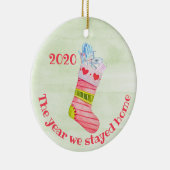 我々が家に滞在した年2020コビディクリツマス セラミックオーナメント (右)