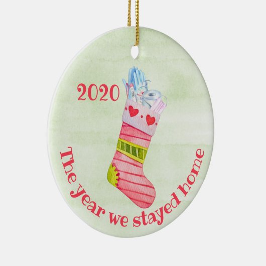 我々が家に滞在した年2020コビディクリツマス セラミックオーナメント (右)