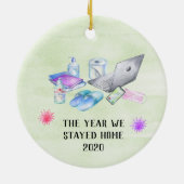 我々が家に滞在した年2020コビディクリツマス セラミックオーナメント (裏面)