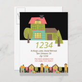 我々が家を移した新しい家の発表 案内ポストカード (正面/裏面)