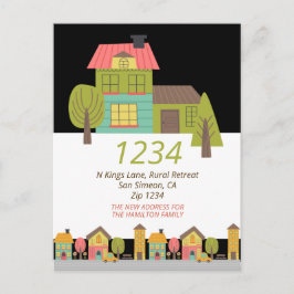 我々が家を移した新しい家の発表 案内ポストカード