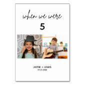 我々が年齢のテーブ結婚ル番号のシンボルや象徴だった時 テーブルナンバー (正面)