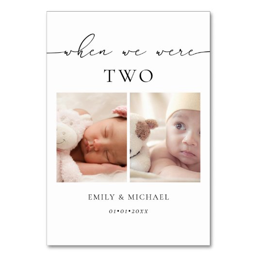 我々が年齢のテー結婚ブル番号記号だった時 テーブルナンバー (裏面)