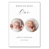 我々が年齢のテー結婚ブル番号記号だった時 テーブルナンバー (正面)