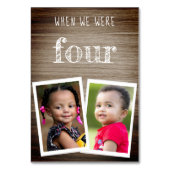 我々が年齢レトロの子供の木の写真だった結婚とき テーブルナンバー (裏面)