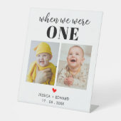 我々が年齢写真テーブル番号シックだったモダンとき 台座サイン (正面)