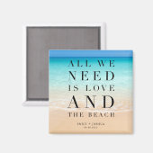 我々が必要なのは愛とビーチ結婚式 マグネット (正面/裏面)