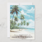 我々が必要なのは愛のビーチ婚約パーティ 招待状 (正面)