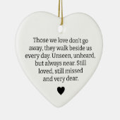 我々が愛する人々はオーナメント行かない遠くに、死別 セラミックオーナメント (右)