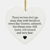 我々が愛する人々はオーナメント行かない遠くに、死別 セラミックオーナメント (正面)