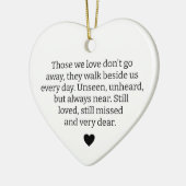 我々が愛する人々はオーナメント行かない遠くに、死別 セラミックオーナメント (左)