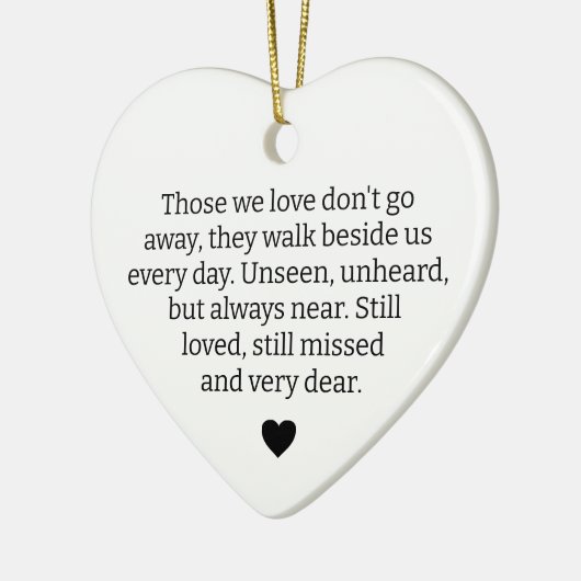 我々が愛する人々はオーナメント行かない遠くに、死別 セラミックオーナメント (左)