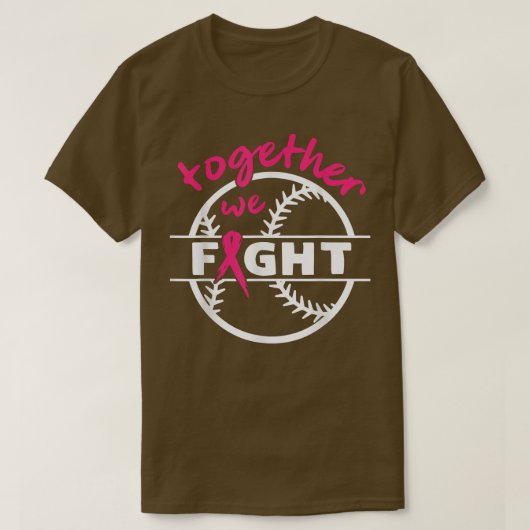 我々が戦う乳がん認識度野球 Tシャツ (デザイン正面)