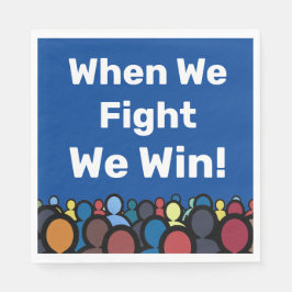 我々が戦う時ハリス・ウォルズに勝つ スタンダードランチョンナプキン