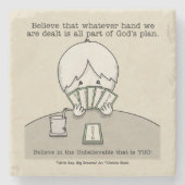 我々が扱った手 ストーンコースター (正面)