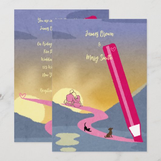 我々が描く結婚道 招待状 (正面/裏面)