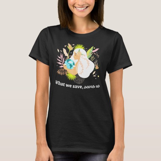 我々が救蜂と一緒に地球のT型の私たち Tシャツ (正面)