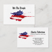 *~*我々が民族に与える水彩のアメリカ国旗 名刺 (正面/裏面)