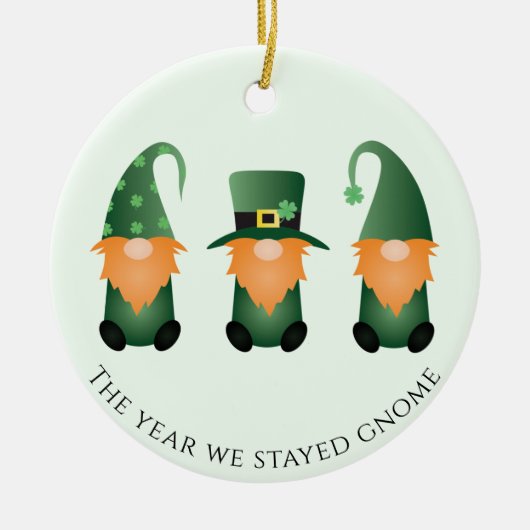 我々が滞在した年の格言St patricks day セラミックオーナメント (正面)